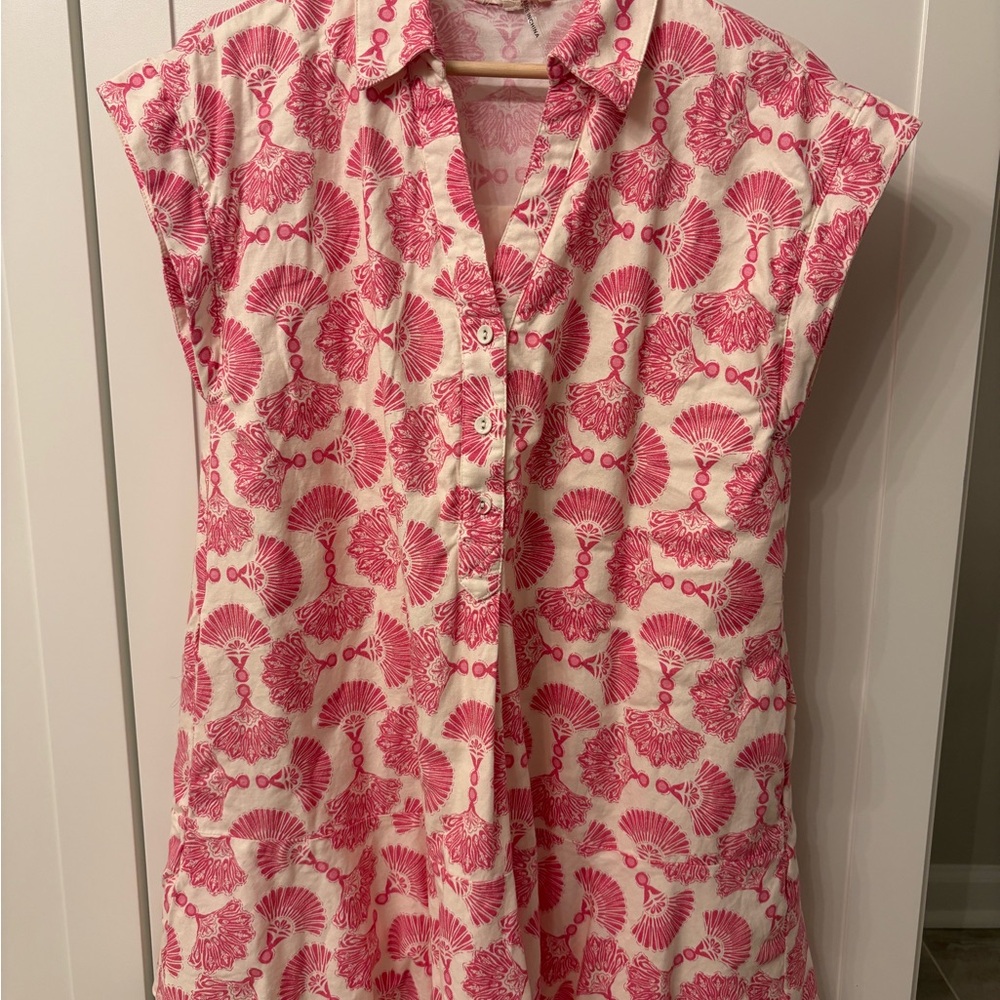 Entro Pink and White Mini Dress